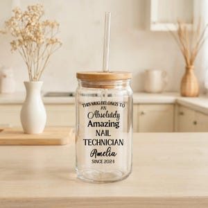 Custom Nail Technician Sipper Funny Nail Tech Gift Personalized Salon Mug Nail Artist Coffee Cup Beauty Professional Gift Sipper 16oz
