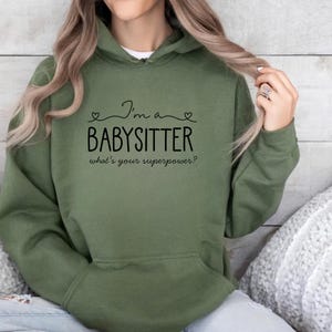 Babysitter Hoodie, Cute Childcare Sweatshirt, Babysitter Gift, Babysitter Tee, Unisex Hooded Sweatshirt