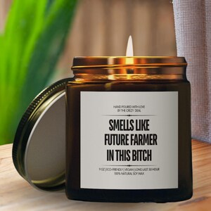 Future Farmer Candle Funny Graduation Gift for Ag Students Farm Life Inspired Soy Wax Candle Vegan Eco Friendly Hand Poured with Love