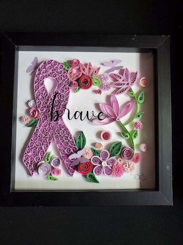 BRAVE - Pink Awareness Ribbon - Etsy