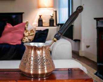 Turkish Copper Coffee Pot, Copper Coffee Pot, Turkish Coffee Maker, Copper Jazzve, Home Gifts, Copper Gift Ideas, Kitchen Home Decor