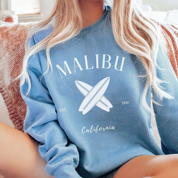 California Sweatshirt | California Crewneck, Beach Sweatshirt, California Hoodie, Malibu Sweatshirt, Beachy Sweatshirt, Surf Sweatshirt