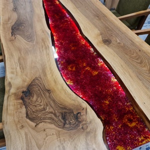 Live Edge, Dining River Table, Walnut Epoxy Table.