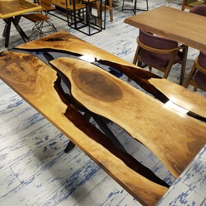 Walnut Epoxy Table image 2