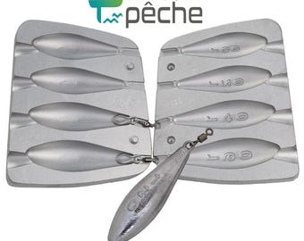 ZIP type mold 100/120/140/160 gr / Lead mold Zipp 100/120/140/160 gr