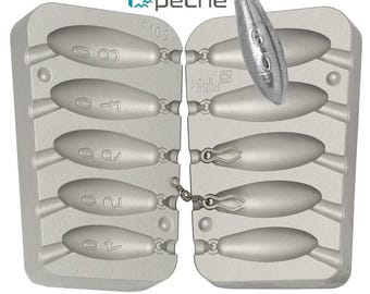 ZIP type mold 40 - 50 - 60 - 70 - 80 G / Lead mold ZIP 40 - 50 - 60 - 70 - 80 G