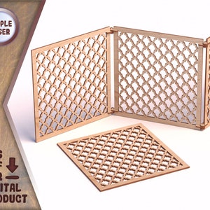 Decorative Lattice  - Digital Cutting Template, Room divider, Laser Cut Vector Templates, Decorative Cutting Templates , Lattice SVG CDR DXF