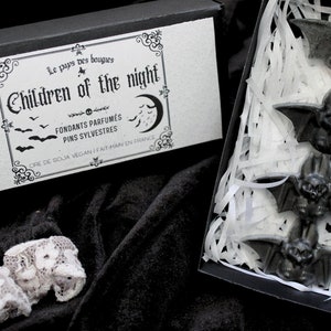 Scented fondant bats, soy wax, Halloween atmosphere