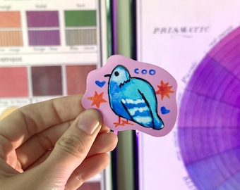 Naklejka Pigeon COO! – wodoodporna i trwała, błyszcząca naklejka winylowa