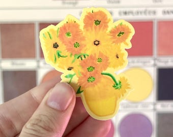 Naklejka „Żółte słoneczniki” – wodoodporna i trwała, błyszcząca naklejka winylowa