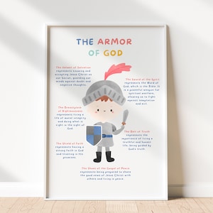 The ARMOR of GOD, modern christian art, flowers wall art, home decor, printable wall art, christian wall art, modern bible art