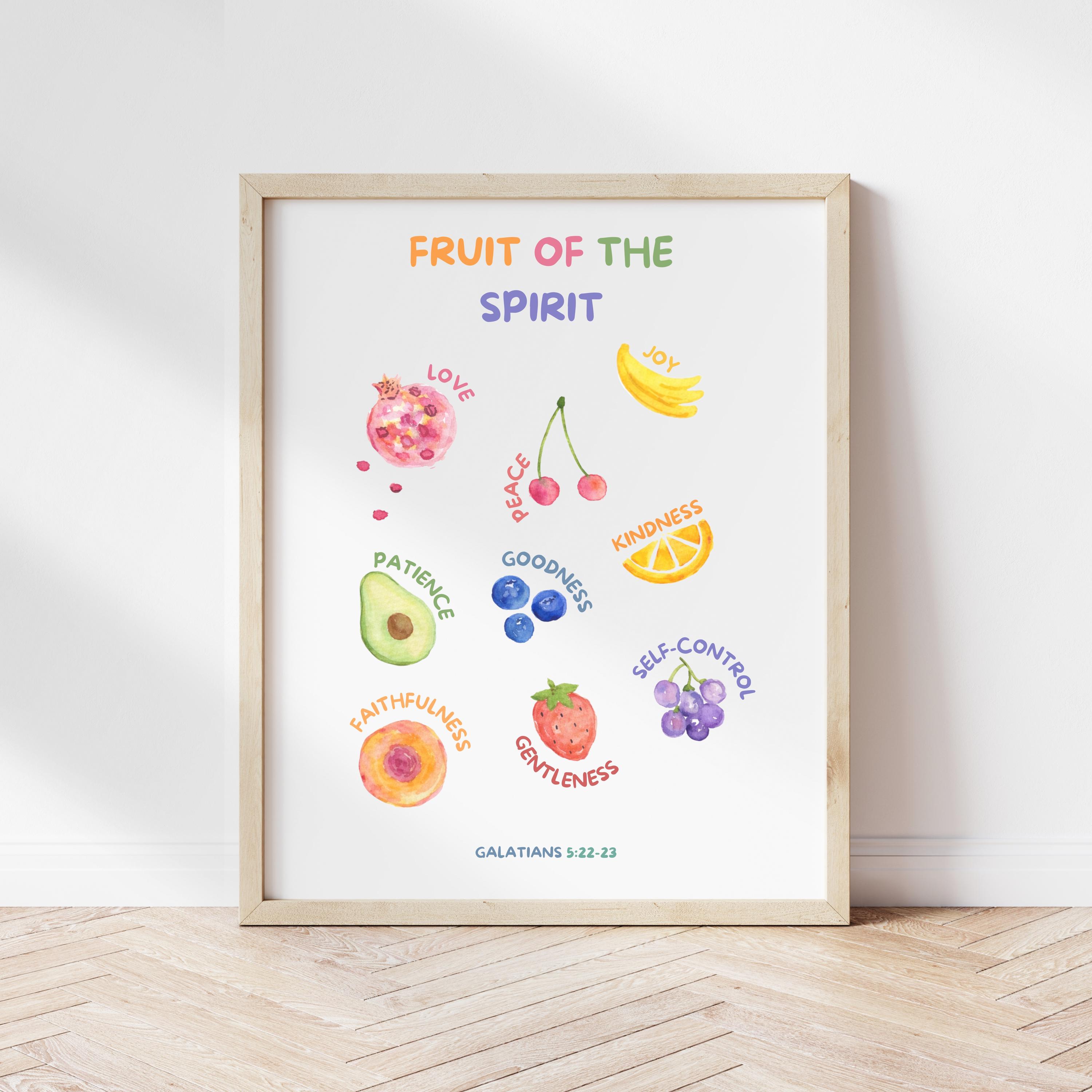 Fruits of the Spirit Wall Art Printable | Christian Bible Verse Digital ...
