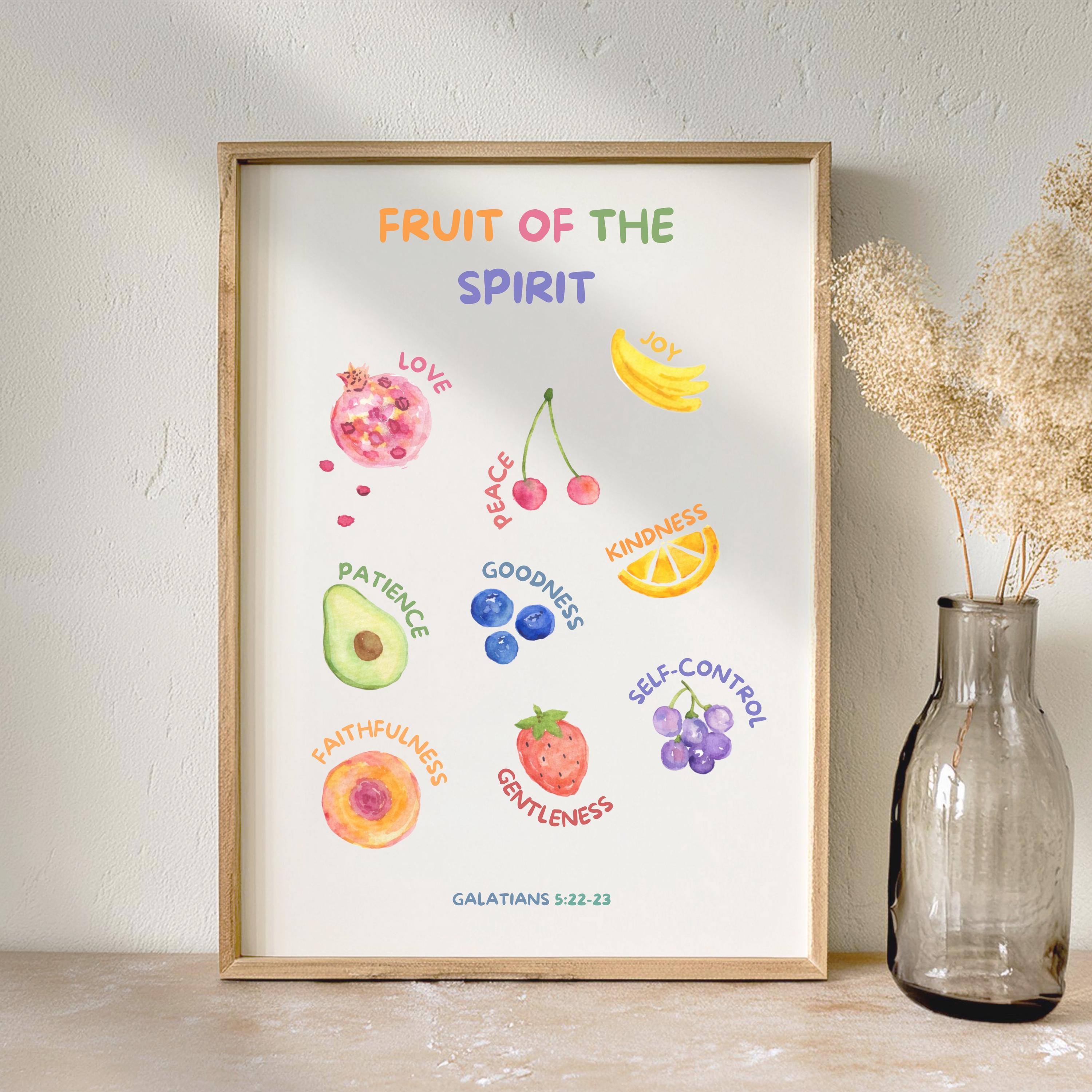 Fruits of the Spirit Wall Art Printable | Christian Bible Verse Digital ...