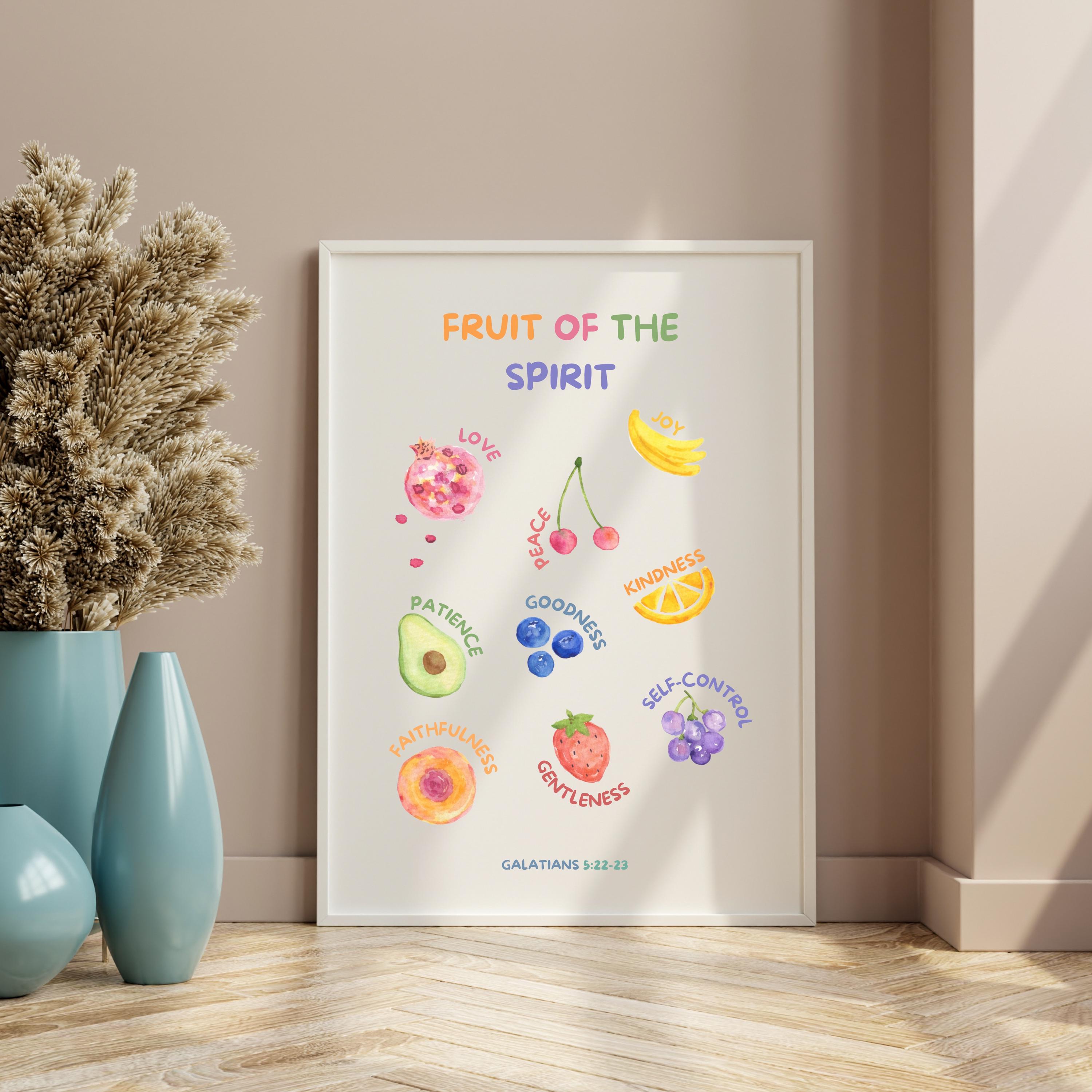 Fruits of the Spirit Wall Art Printable | Christian Bible Verse Digital ...