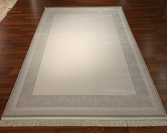 Luxury Beige Rug, 5X8 ft Bamboo Rug,Bamboo Rug Authentic Area Rug, High Quality Bamboo Rug, Qum Bamboo Rug, Top Quality Bamboo Rug