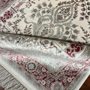 2.74X4.12  Whıte Red Prayer Mat, Muslim Prayer Rug, Islamic Prayer Mat, Gift Mat, Janamaz Mat, Special Gift