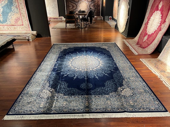 7X10 Old Persian Silk Rug, 7x10ft Silk Rug, Luxury Silk Rug,large ...