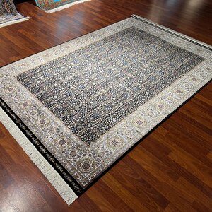 5x8 ft Floral Pattern Silk Rug, Rug For Living Room, Qum Silk Rug, Special Design Silk Rug, Luxury Silk Rug, Home Decor