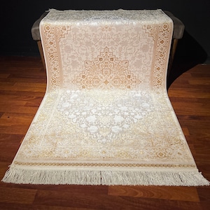 3x5 ft Runner Silk Area Rugs, Rug For Living Room, Silk Rug, Turkish Silk Rug , Luxury Silk Rug, Top Quality Silk Rug, Runner Rug, Rugs