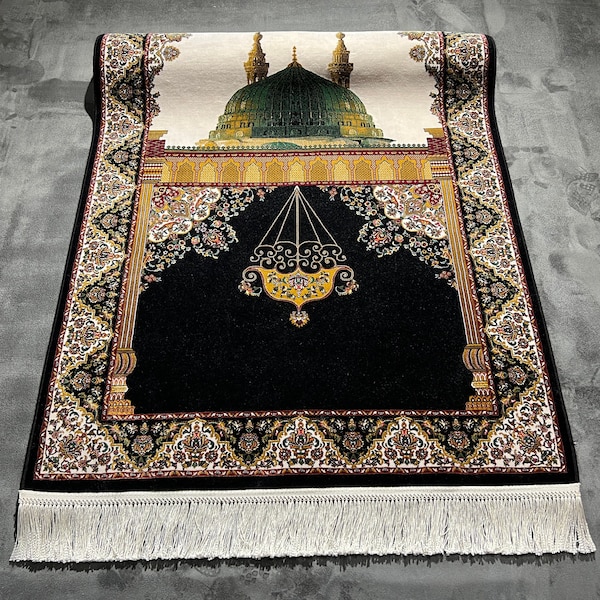 Silk Rug,Prayer Mat,Prayer,Custom Rug, Sajjada Rug,Silk Prayer Rug,Islamic Prayer Mat, Gift Mat, Janamaz Mat 2.74X4.12 ft