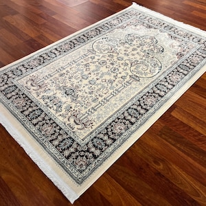 2.74X4.12 Bamboo Silk Prayer Mat, Luxury Muslim Prayer Rug, Islamic Prayer Mat, Gift Mat, Janamaz Mat, Special Gift