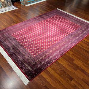 5x8 ft Afghan Muster Seidenteppich, Teppich Für Wohnzimmer, 150x250 Seidenteppich, Spezielles Design Seidenteppich, Luxus Seidenteppich, Wohnkultur