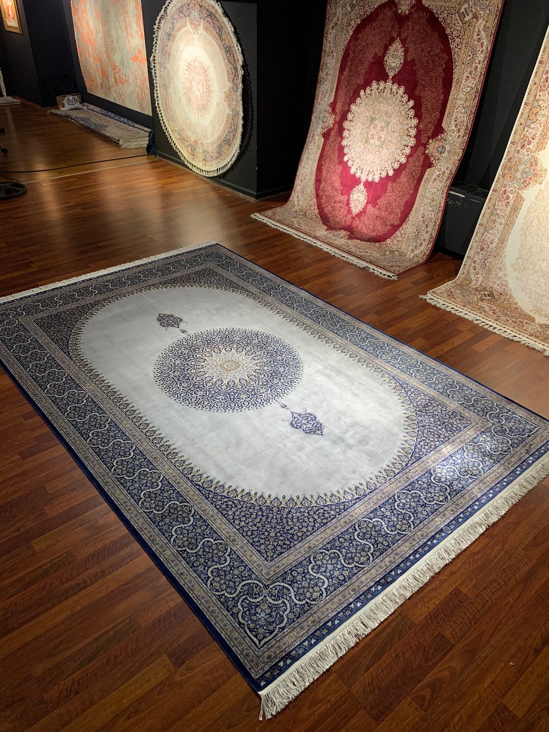 Sileh Rug 7X10 Persian Silk Rug, 7x10ft Luxury Silk Rug,silk Rug, Authentic Area ...