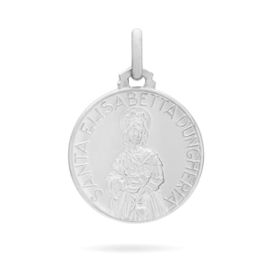 Saint Elizabeth of Hungary Sterling Silver 925 Medal