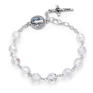 Saint Benedict Crystal Rosary Bracelet