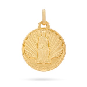 Médaille de Saint-Jacques-de-Compostelle en or jaune 18 carats