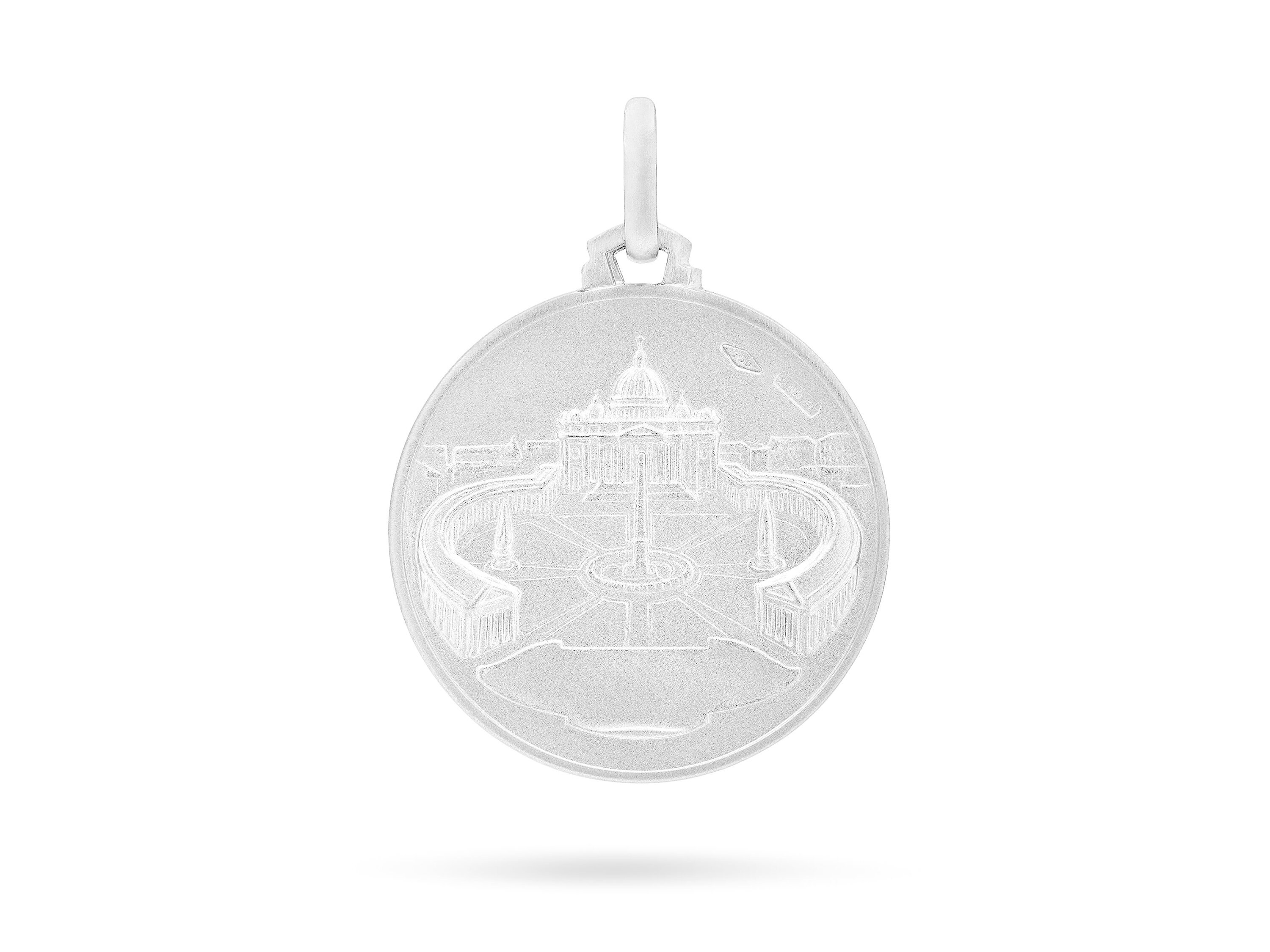 St John Paul II and St Peters Basilic Sterling Silver 925 Medal - Etsy