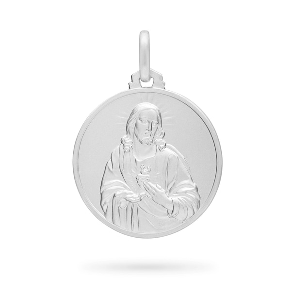 Scapular Sterling Silver 925 Medal - Devotion to Jesus Christ and Our Lady of Mount Carmel