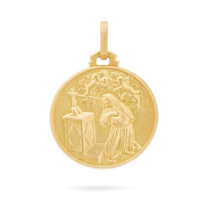 Saint Rita of Cascia 18k Yellow Gold medal