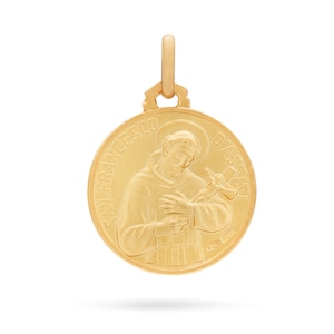 St. Aloysius 18k Gold Medal - Patron of Youth Devotional Pendant