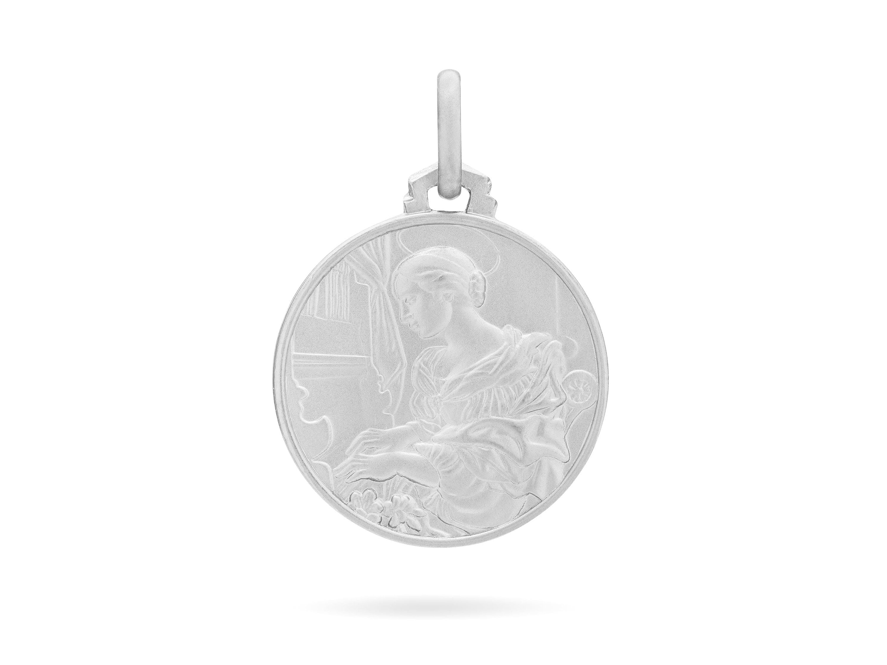 Saint Cecilia Sterling Silver 925 Medal - Etsy