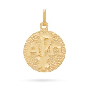 Double Sided Silver 925 Gold Plated Peace Cross Medal