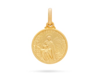 St. Peregrine Laziosi Gold-Plated Sterling Silver Medal - Patron Saint