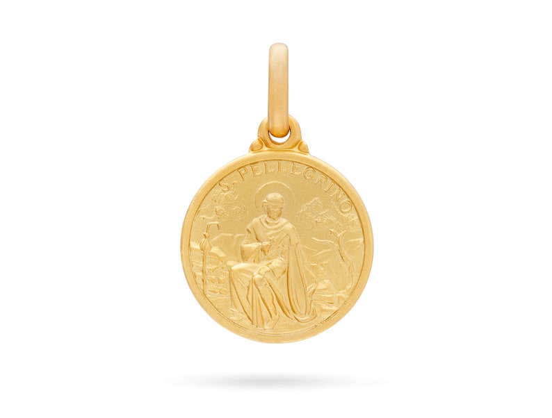 St. Peregrine Laziosi Gold-plated Sterling Silver Medal - Patron Saint ...