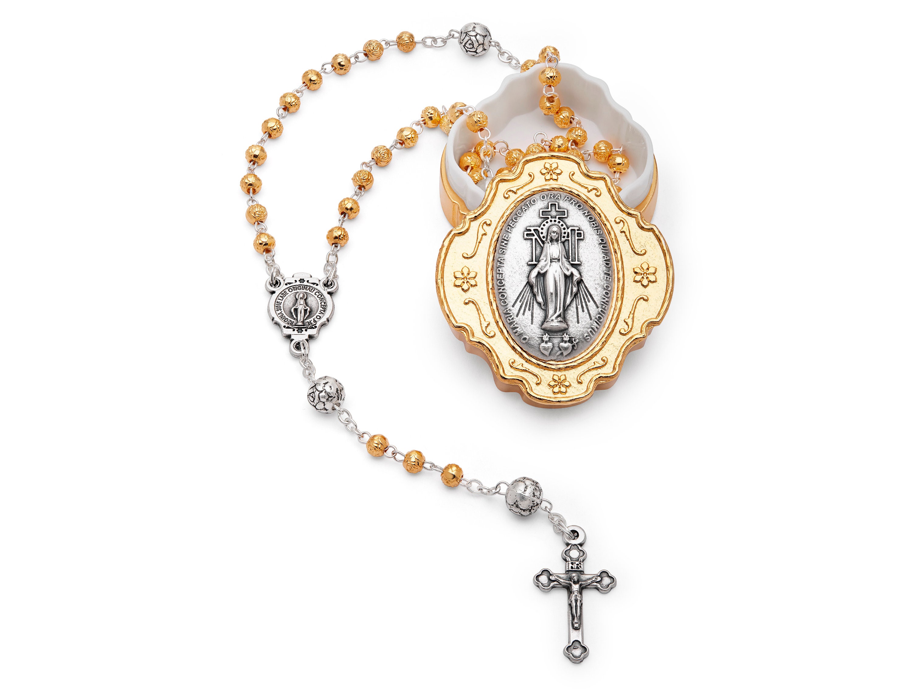 Our Lady of the Miraculous Medal Keepsake Case and Rosary - Divine ...