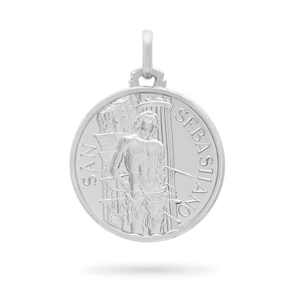 Heiliger Sebastian Medaille aus Sterlingsilber 925