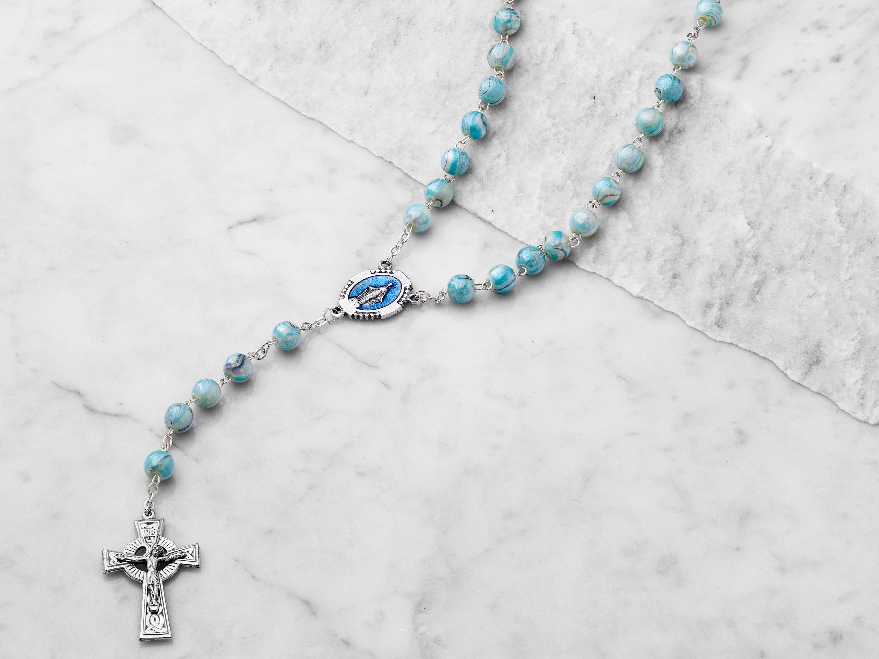 Our Lady of Miraculous Medal Five Decades Rosary Beads - From the ...