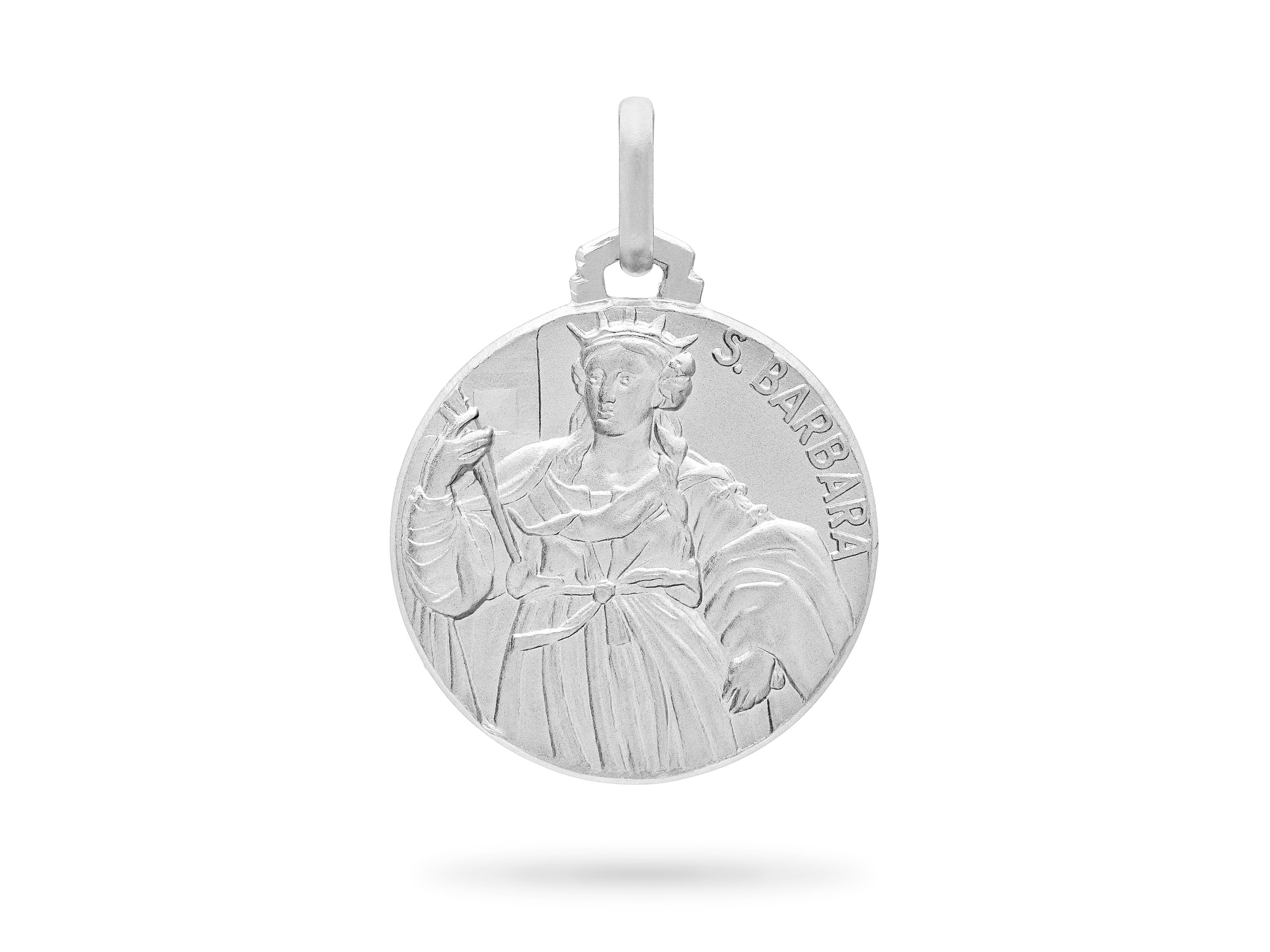 Saint Barbara 925 Silver Medal