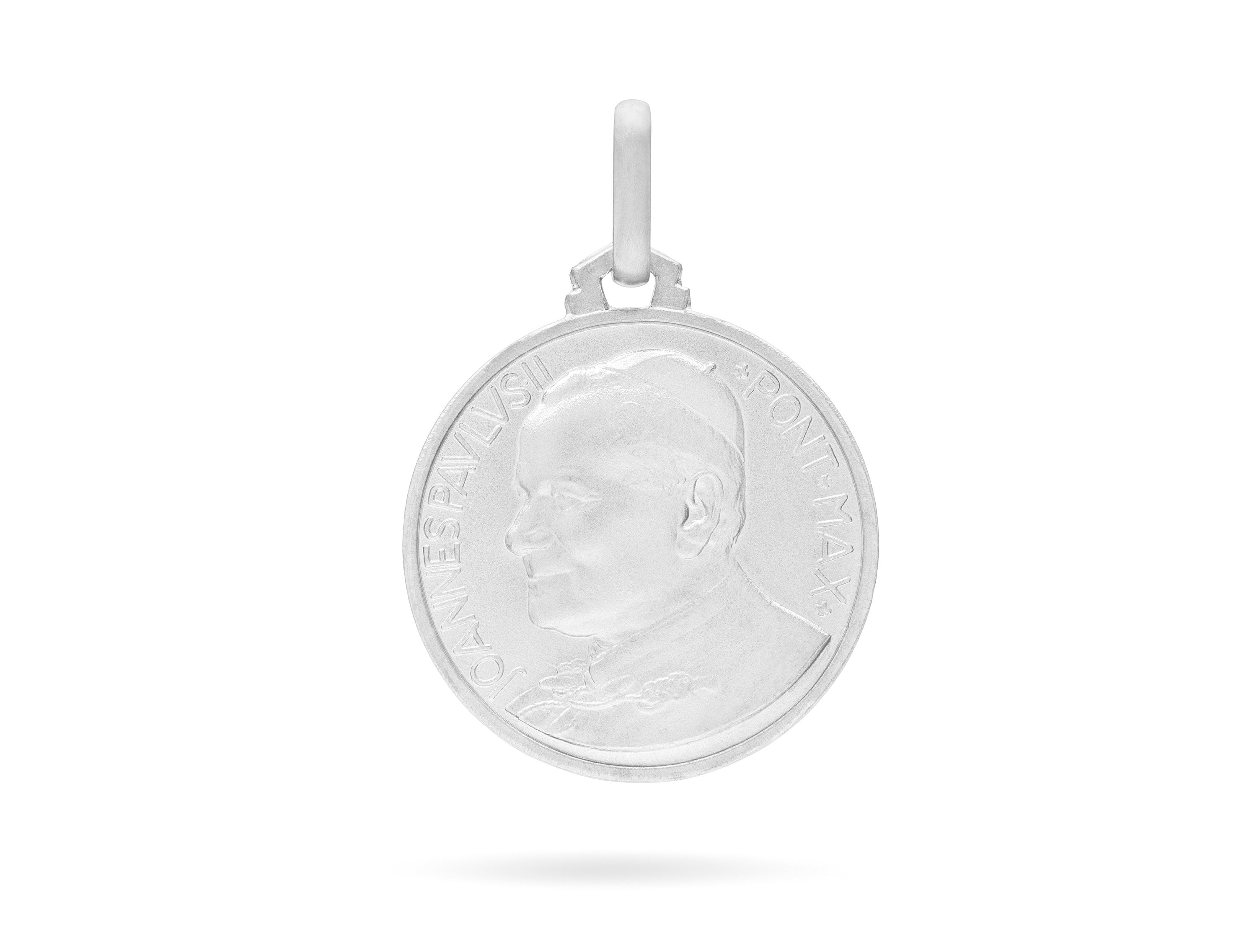 Medalla Plateada De La Puerta Santa De San Pedro - Collar Religioso Artesanal Italiano