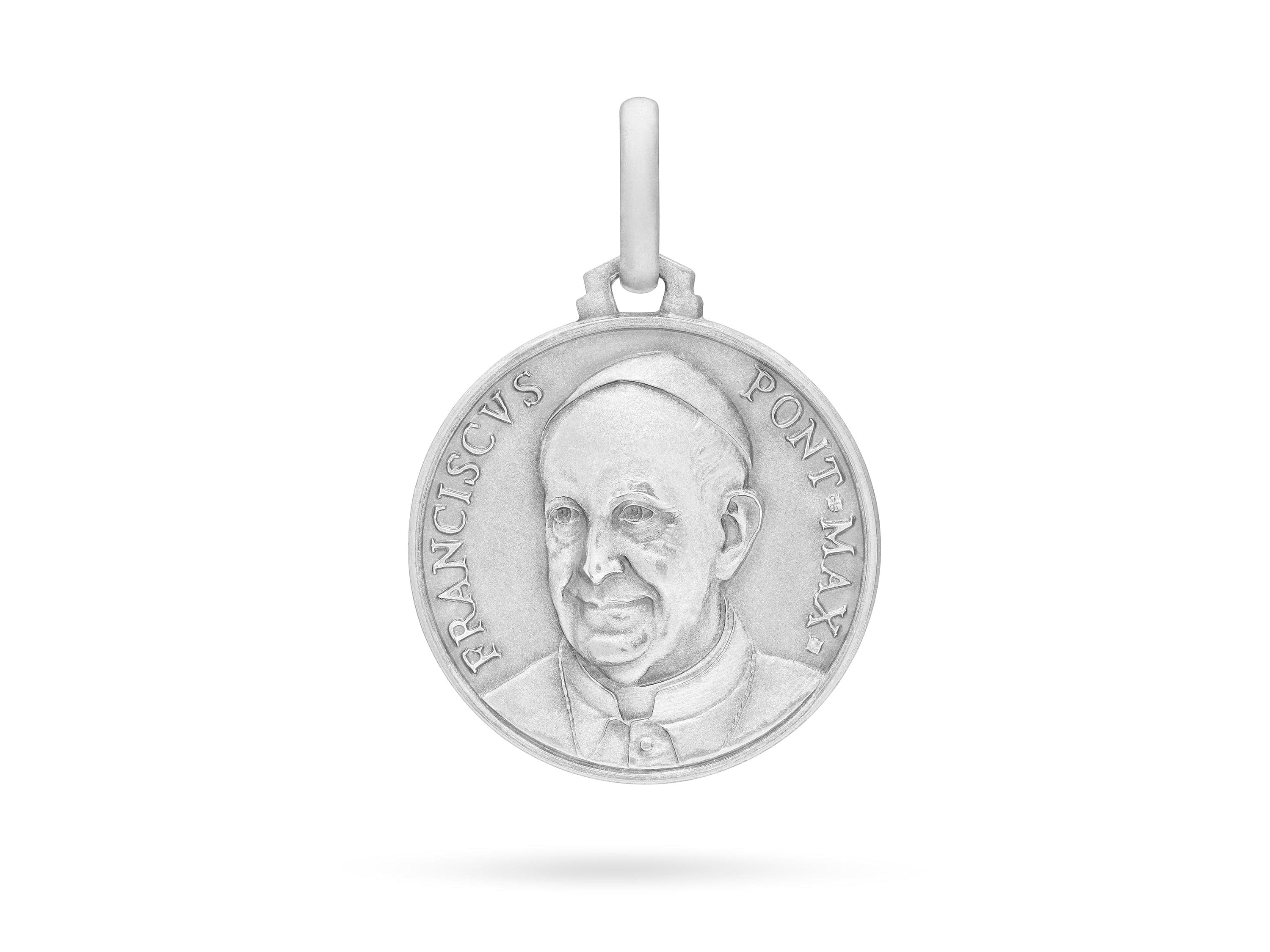 Medaglia Religiosa In Argento Papa Francesco 18 Mm | - La - 12
