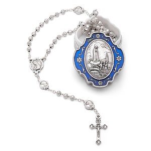 Rosario della Madonna di Fatima con supporto