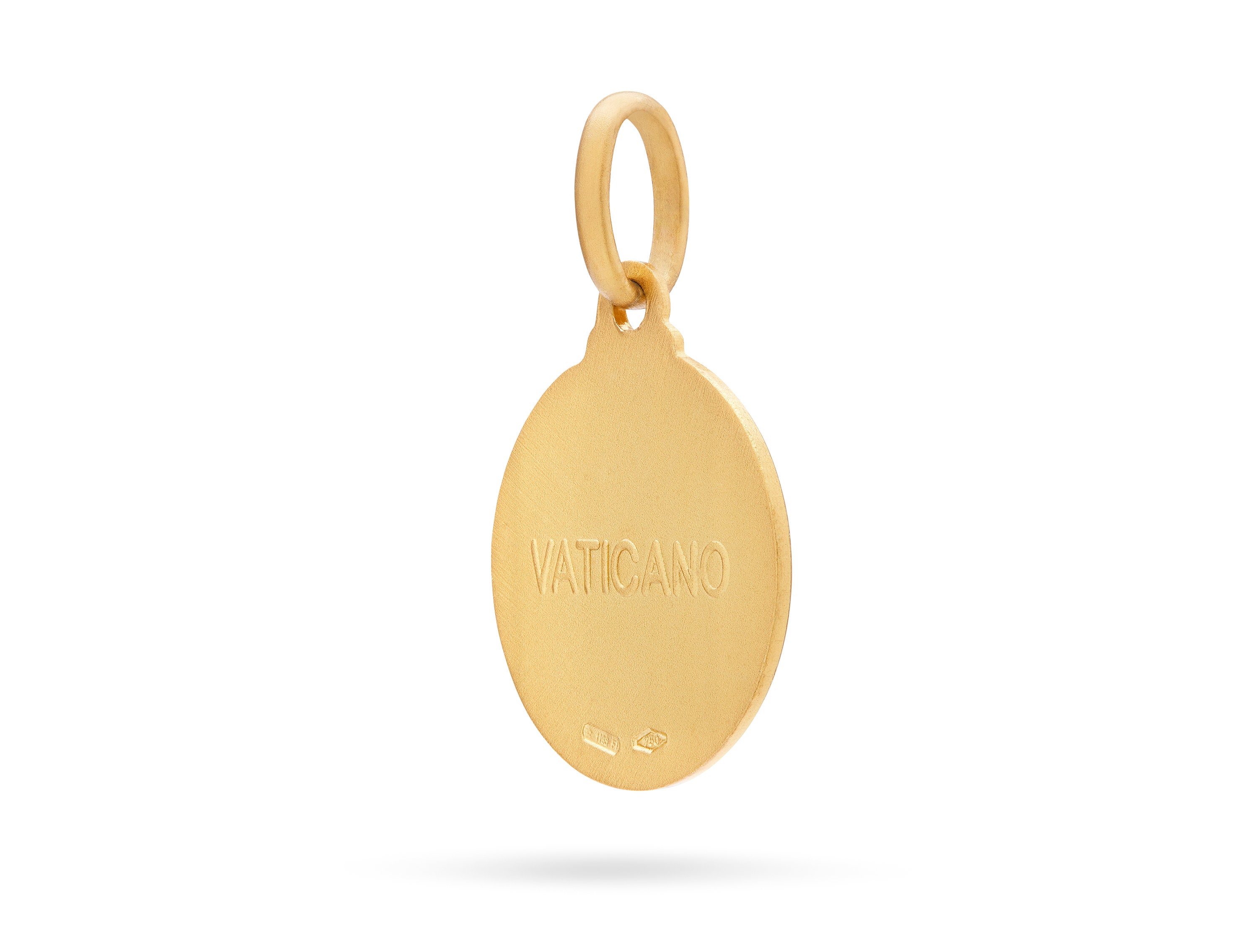 Pendentif Médaille San Gennaro – Or Jaune 18KT 1,8g – Neuf Avec étiquettes