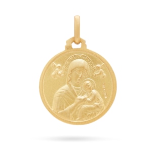 Our Lady of Perpetual Help 18k Gold medal
