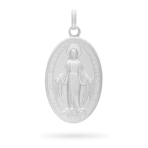 Miraculous Virgin Mary Sterling Silver 925 Medal - Cherished Religious ...