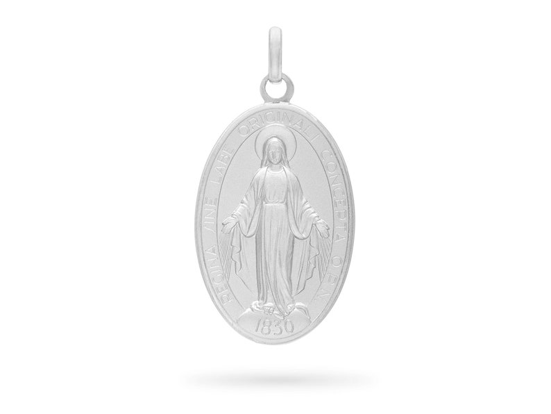 Miraculous Virgin Mary Sterling Silver 925 Medal - Cherished Religious ...