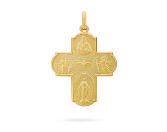 18k Yellow Gold Scapular Cross